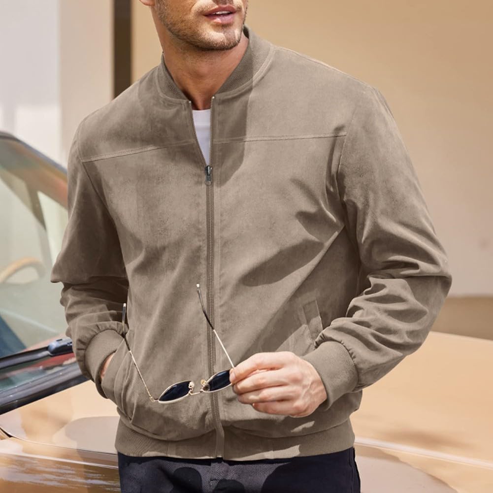 MARK - giacca in pelle scamosciata
