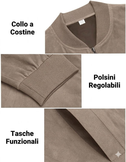 MARK - giacca in pelle scamosciata