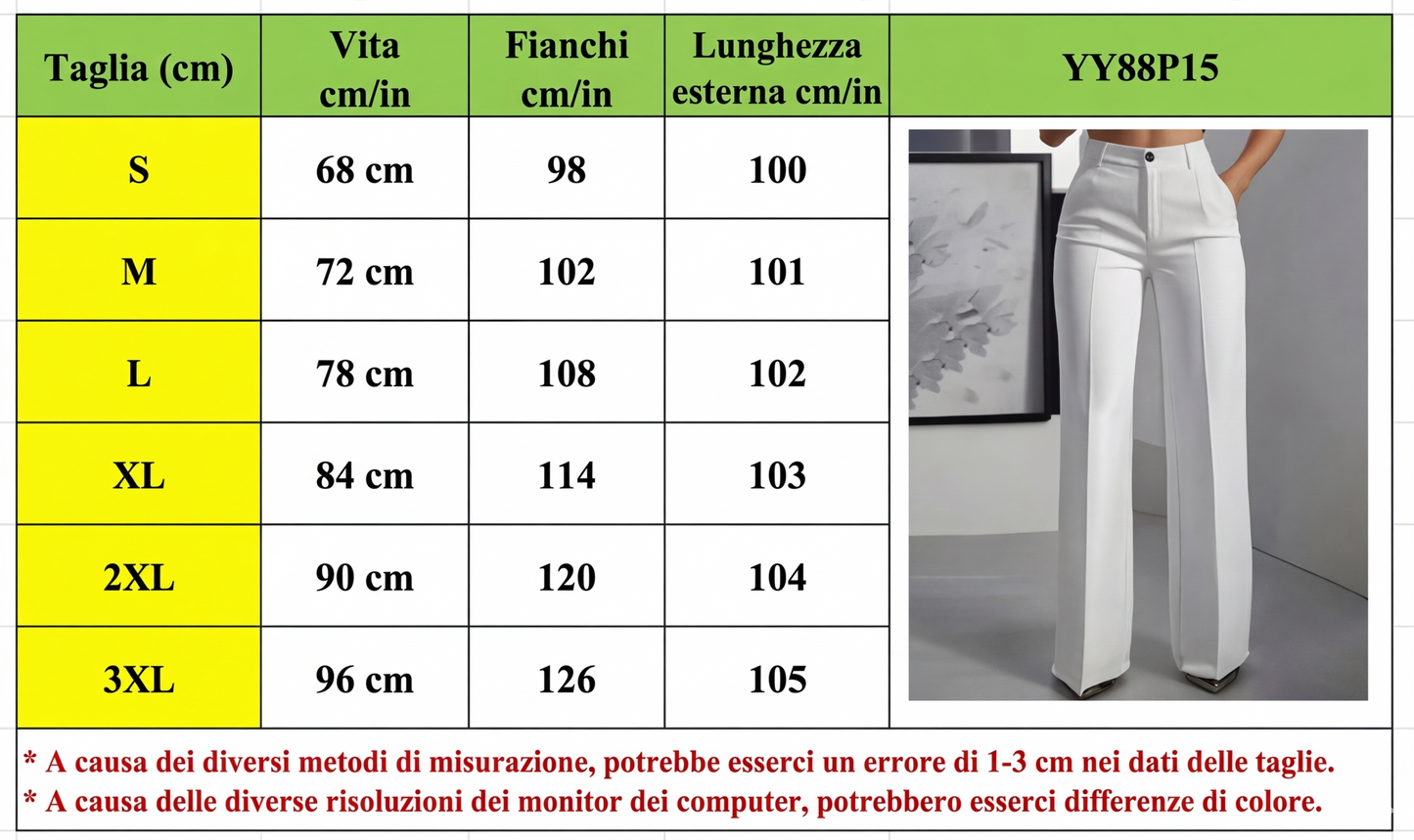 CHIARA - Pantaloni a vita alta